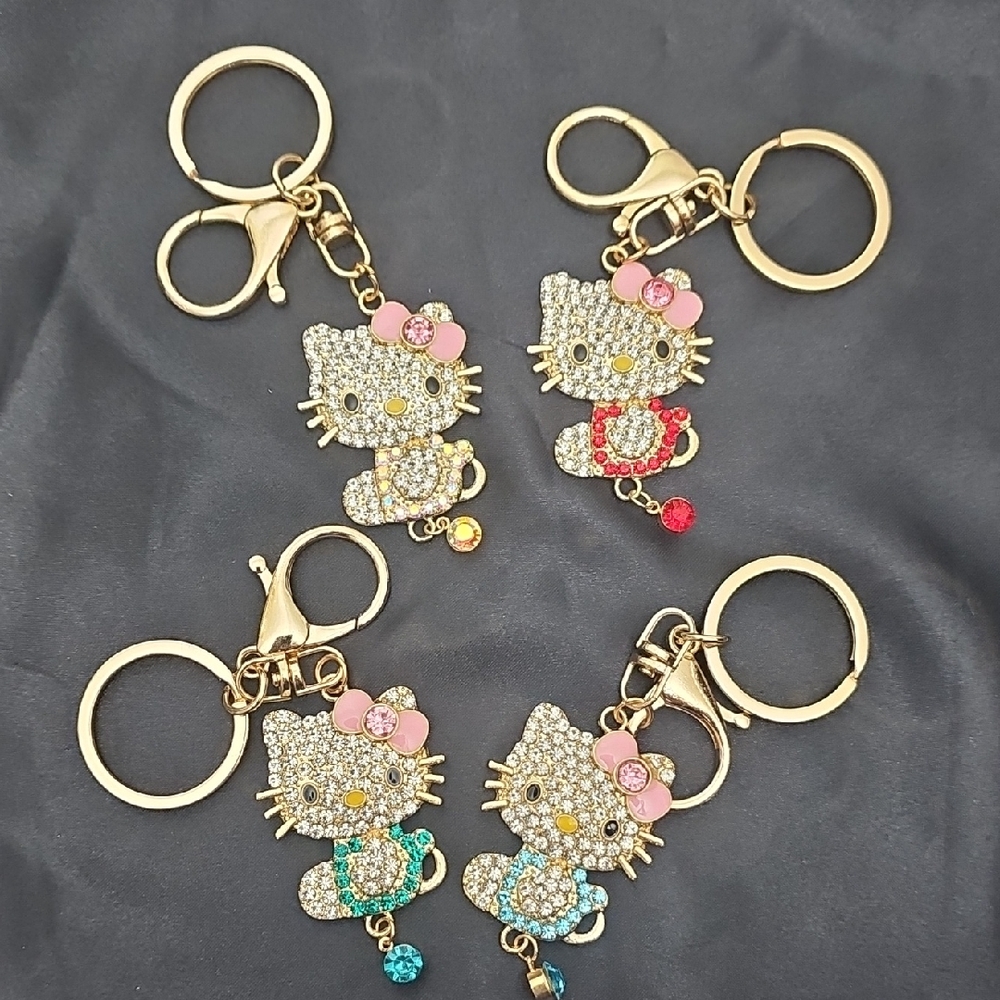 Pick 3 Hello‎ Kitty Key Holders Bag Charms Variety Of Colors  NEW